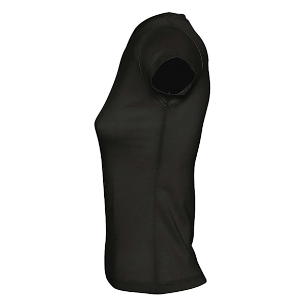 SOLs Dam/Kvinnor Moon V-ringad Kortärmad T-shirt M Deep Black Deep Black M