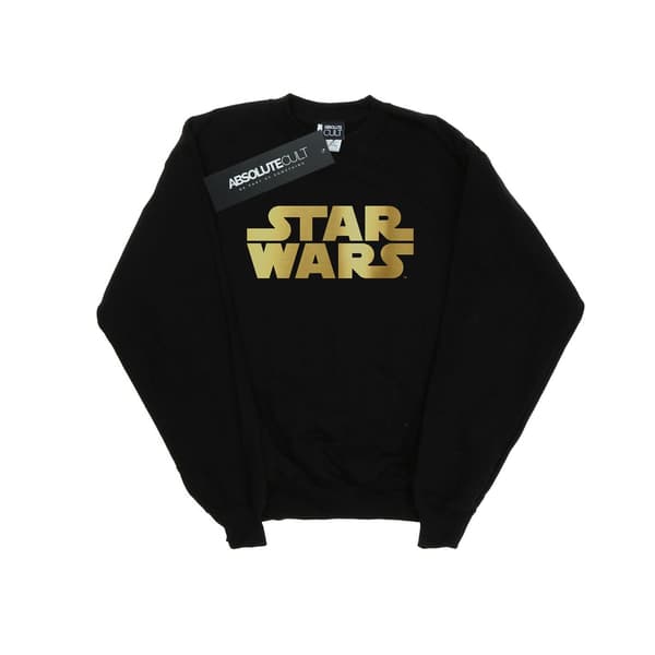 Star Wars Herr Guld Logo Sweatshirt M Svart Black M