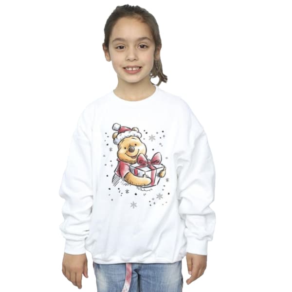 Nalle Puh Flickor Present Tröja 5-6 År Vit White 5-6 Years