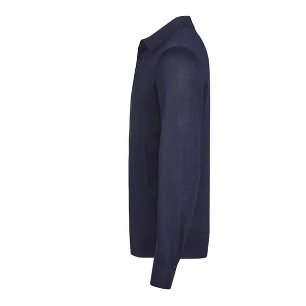 Tee Jays Långärmad pikétröja för män M Marinblå Navy M