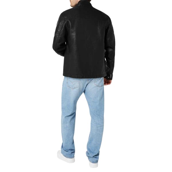 Firetrap Herr Faux Läder Bikerjacka L Svart Black L