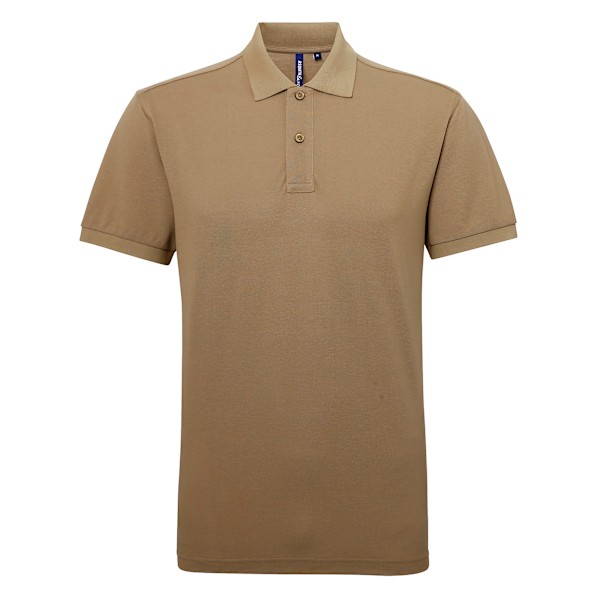 Asquith & Fox Herr Short Sleeve Performance Blend Polo Shirt M Khaki M