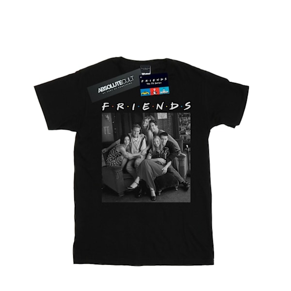 Friends Dam/Damer Svart Och Vit Foto Bomull Boyfriend T- Black S
