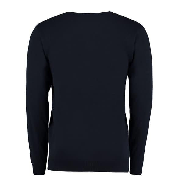 Kustom Kit Arundel V-ringad långärmad tröja för män S Marinblå Navy S