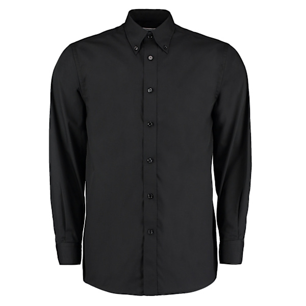 Kustom Kit Herr Workforce Långärmad Skjorta M Svart Black M