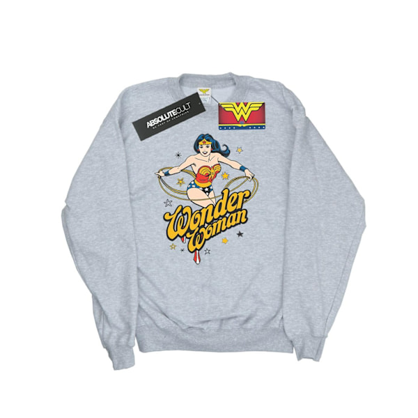 DC Comics Girls Wonder Woman Stars Sweatshirt 12-13 år Sport Sports Grey 12-13 Years