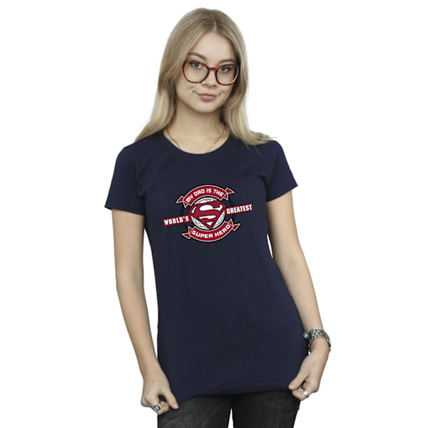 DC Comics Dam/Kvinnor Superman Superhjälte Bomull T-shirt XL N Navy Blue XL