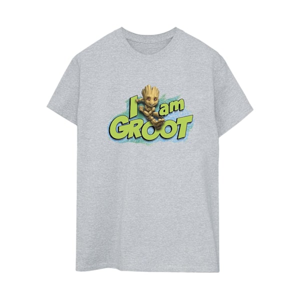 Marvel Dam/Kvinnor Guardians Of The Galaxy I Am Groot Hoppande Sports Grey S