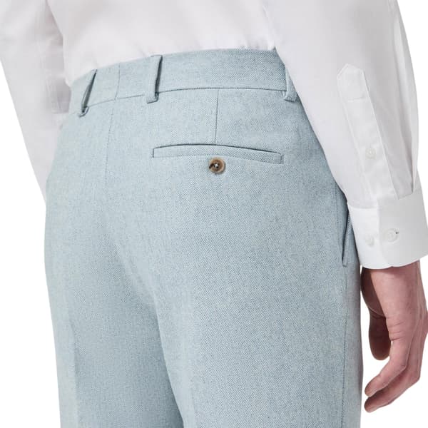 Without Prejudice Archer Slim-byxor i ull för män 34R Blå Blue 34R