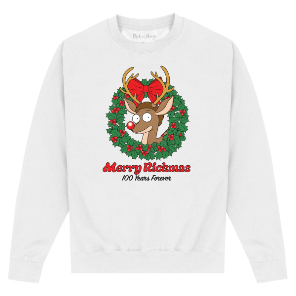 Rick And Morty Unisex Vuxen Wreath Sweatshirt L Vit White L