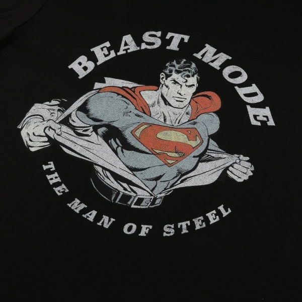 Superman Mens Beast Mode T-shirt M Svart Black M
