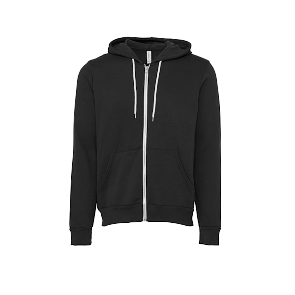 Bella + Canvas Unisex Vuxen Fleece Full Zip Hoodie XS Mörkgrå Dark Grey XS