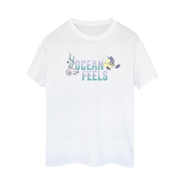 Disney Dam/Damer The Little Mermaid Ocean Cotton Boyfriend White 3XL