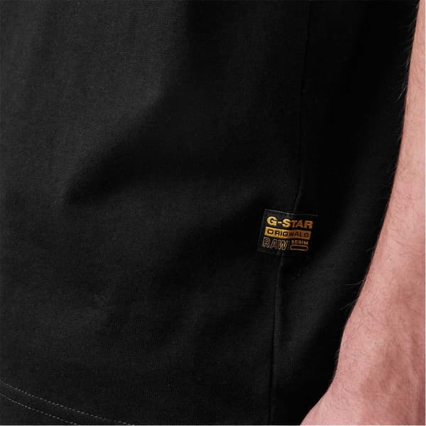 G-Star Herr Script Regular T-Shirt S Mörk Svart Dark Black S