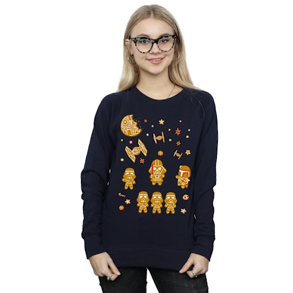 Star Wars Damkläder/Dam Gingerbread Empire Sweatshirt XXL Marinblå Navy Blue XXL