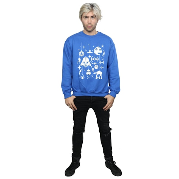 Star Wars Jul Dekorationer Sweatshirt för Män 3XL Royal Blue Royal Blue 3XL