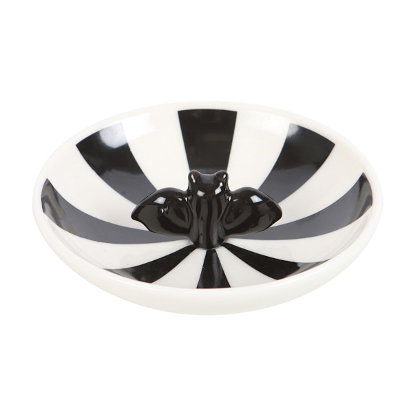 Something Different Randig Fladdermus Prydnadsfat En Storlek Vit/Svart White/Black One Size