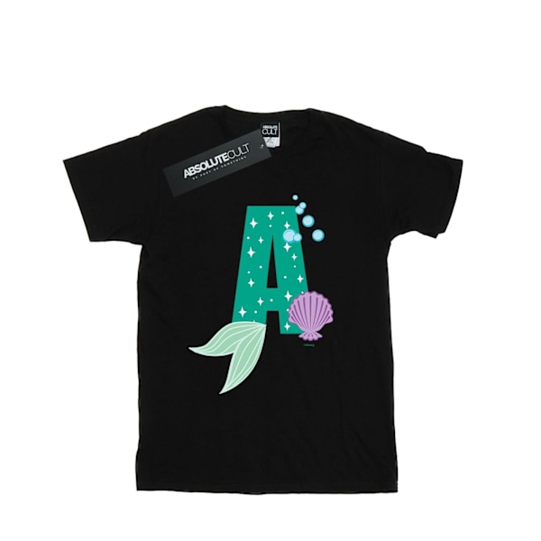 Disney Dam/Kvinnor Alfabetet A Är För Ariel Bomull Pojkvän T Black 3XL