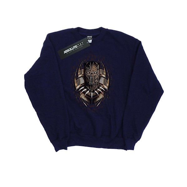 Marvel Herr Svart Panter Guld Killmonger Sweatshirt 3XL Marinblå B Navy Blue 3XL