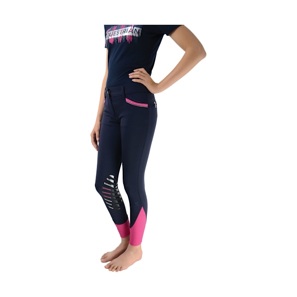 HyFASHION Womens/Ladies Mizs Eugenie Breeches 24R Marinblå/Rosa Navy/Pink 24R