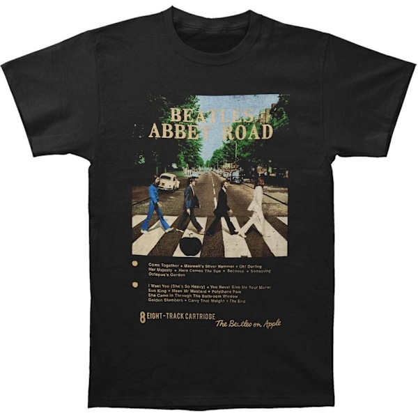 The Beatles Unisex Vuxen 8 Spår Abbey Road T-Shirt XL Svart Black XL