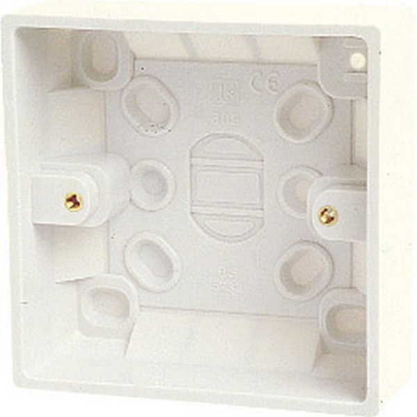 Dencon Enkelkopplingsdosa med jord L Vit White L