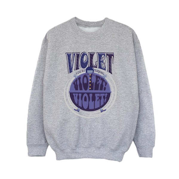 Willy Wonka Boys Violet Turning Violet Sweatshirt 9-11 år Sports Grey Sports Grey 9-11 Years