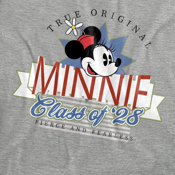Disney Classics Unisex Vuxen Class Of 28 Minnine Mouse T-shirt Heather Grey L