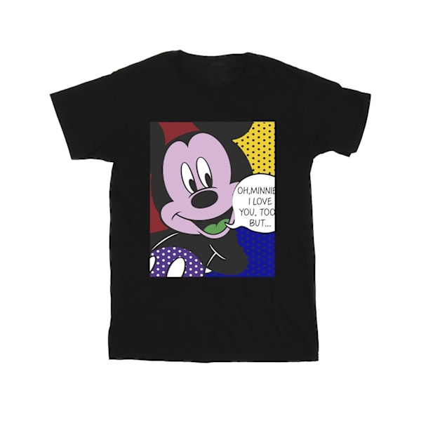 Disney Girls Mickey Mouse Oh Minnie Pop Art Bomull T-shirt 3-4 Black 3-4 Years