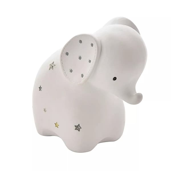 Bambino Elefant Spargris i Resin En Storlek Vit White One Size