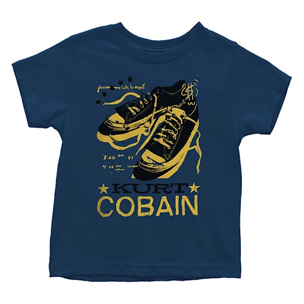Kurt Cobain Barn/Barn Lace Bomull T-shirt 4 År Marinblå Navy Blue 4 Years