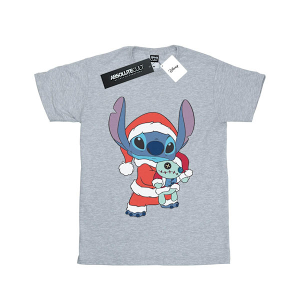 Disney Dam/Damer Lilo Och Stitch Stitch Jul Bomull Boyfriend T-Shirt XL Sports Grey Sports Grey XL