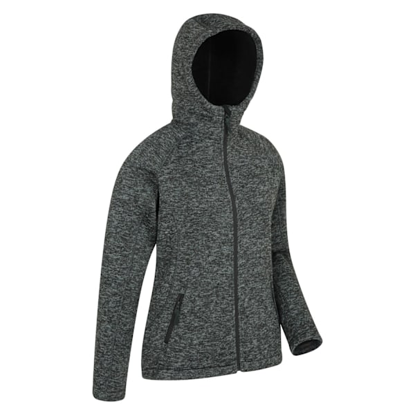 Mountain Warehouse Nevis Hellytterjacka med Fuskpälsfodrad Full Zip för Kvinnor Black 8 UK