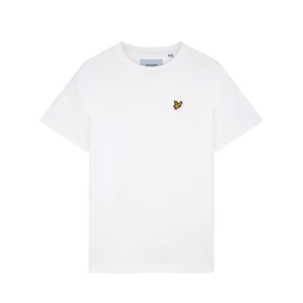 Lyle & Scott Dam/Dam Bomull Rundhalsad Oversized T-shirt 6 White 6 UK