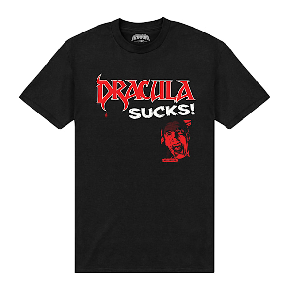 Horror Line Unisex Vuxen Dracula Sucks T-Shirt XXL Svart Black XXL