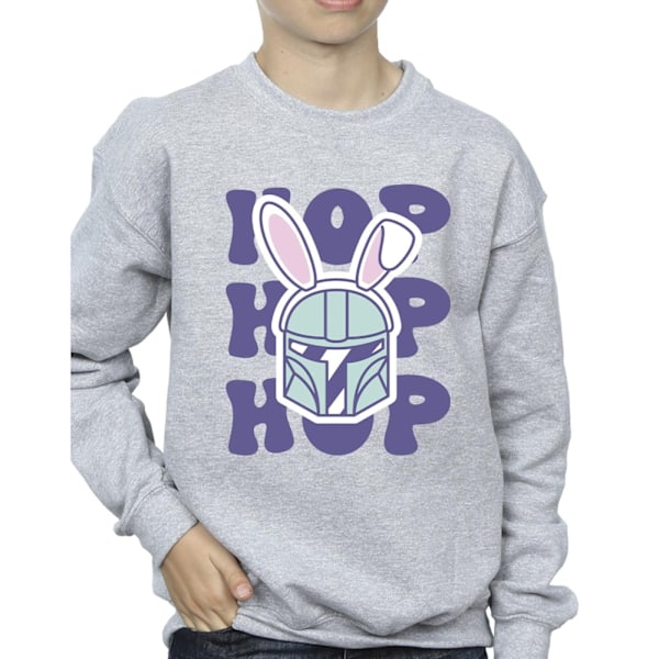 Star Wars Boys The Mandalorian Hop Into Easter Sweatshirt 3-4 år Sports Grey 3-4 Years