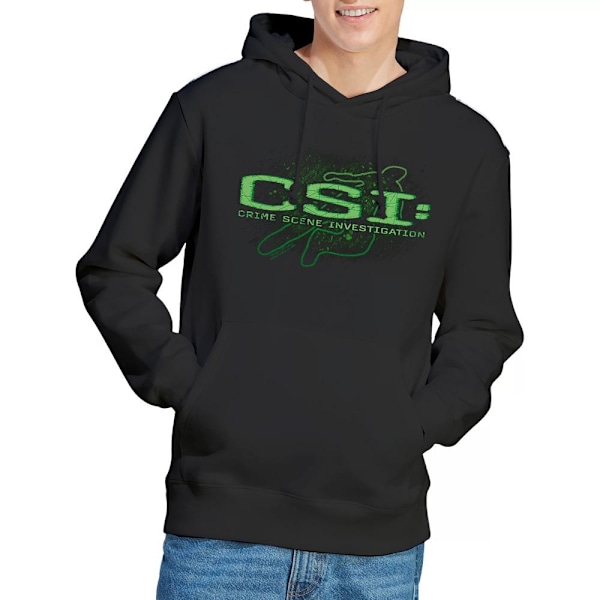 CSI Herr Shadow Sketch Hoodie L Svart Black L