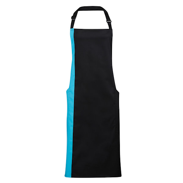 Premier Unisex Kontrastfärgad Arbetsoverall Förkläde (2-pack) One Size Black/ Turquoise One Size