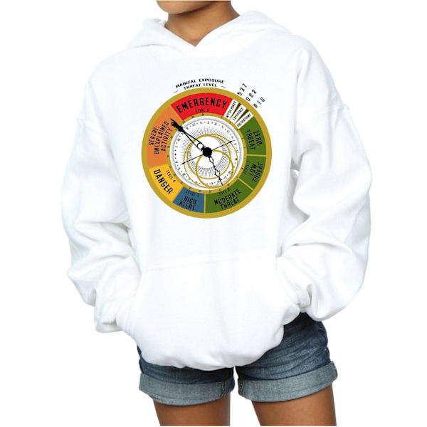 Fantastiska vidunder Girls Threat Level Hoodie 12-13 år Vit White 12-13 Years