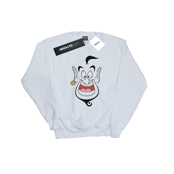 Disney Herr Aladdin Genie Ansikte Sweatshirt 5XL Vit White 5XL