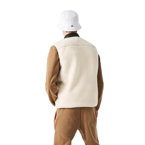 Lacoste Sherpa Fleece Väst för Män XL Cream Cream XL