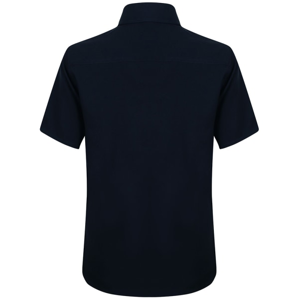 Henbury Mens Wicking Short Sleeve Work Shirt XL Svart Black XL