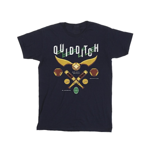 Harry Potter Quidditch Bludgers Quaffles T-shirt L Marinblå Navy Blue L