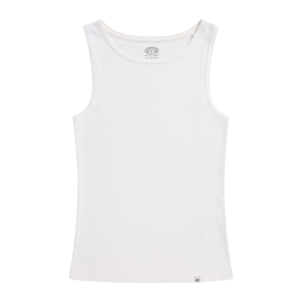 Animal Dam/Dam Ribbad Ekologisk Tank Top 16 UK Vit White 16 UK