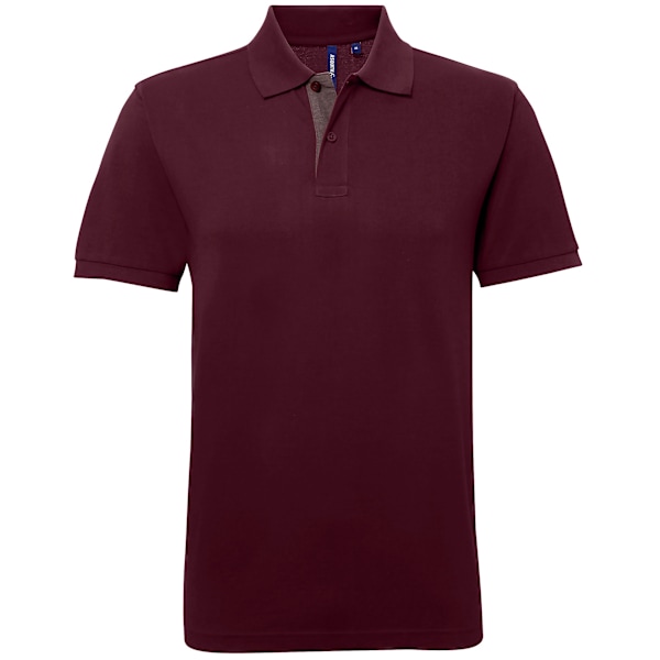 Asquith & Fox Klassisk passform Kontrast Polotröja S Burgundy/ Burgundy/ Charcoal S
