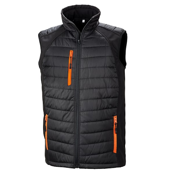 Result Genuine Återvunnen Unisex Vuxen Compass Softshell Vadderad G Black/Orange 4XL