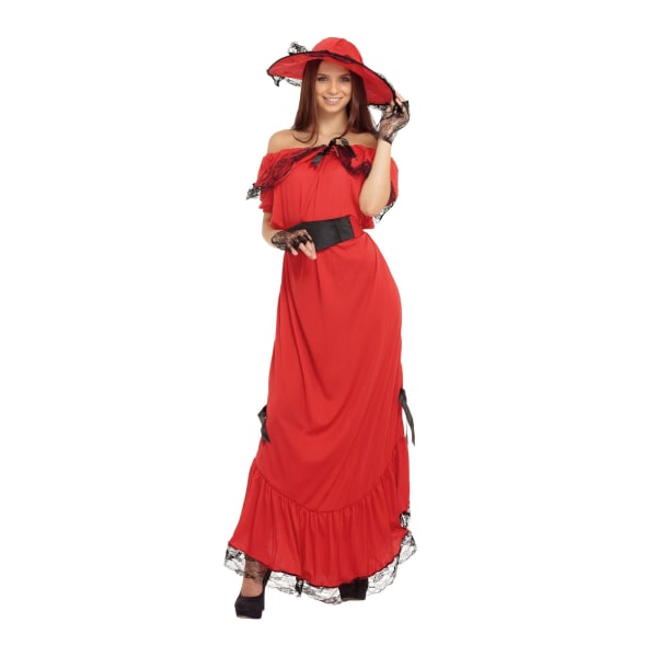 Bristol Novelty Womens/Ladies Scarlett Costume One Size Röd/Bla Red/Black One Size