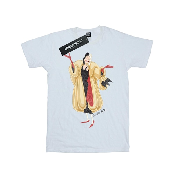 Disney Boys 101 Dalmatians Classic Cruella De Vil T-shirt 5-6 år White 5-6 Years