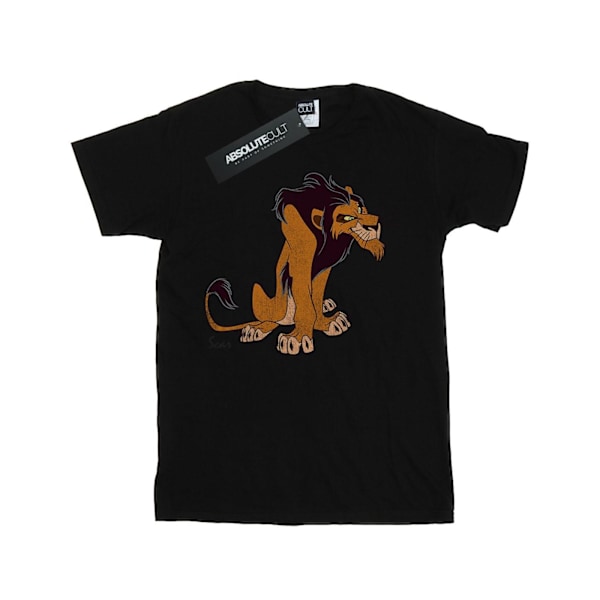 Disney Girls The Lion King Classic Scar Bomull T-shirt 5-6 år Black 5-6 Years