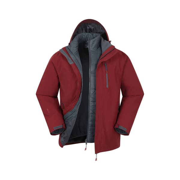 Mountain Warehouse Sycamore 3-i-1 Vattentät Jacka för Män XS Ru Rust XS